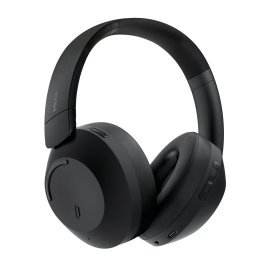 Mixx® StreamQ C4 ANC Bluetooth® Folding Over-Ear Headphones with Mic, Active Noise Canceling/Transparent Modes, up to 40 Hours Play Time (Black)