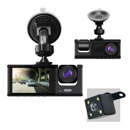 Supersonic® RoadEYE Pro 1080p HD Dash Cams for Front, Cabin, and Rear Recording, SC-580DC