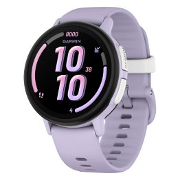 Garmin® Bounce™ 2 Kids GPS Smartwatch with 43-mm Case, LTE Connectivity, AMOLED, Sports Apps, Fitness Tracking, and 5 ATM Swim Rated (Light Purple)