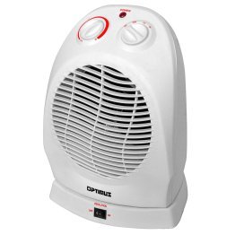Optimus 4-Settings 1,500-Watt-Max Portable Oscillating Fan Heater with Thermostat