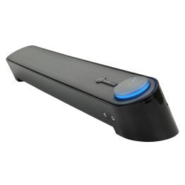 GOgroove® SonaVERSE® UBR 12-Watt-Peak 2.0-Channel Computer Sound Bar Speaker with Angled Design (Gray)