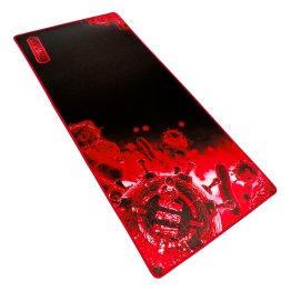 ENHANCE Pathogen Series Fabric-Top XXL Extended Gaming Mouse Pad, Rectangular (Red)