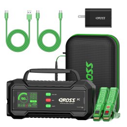 CAROSS™ T32SC Portable Car Jump Starter and USB Power Bank with 2,000-Amp Peak, Smart Jumper Clamps, LED Light, IP65, and PD Fast Charger