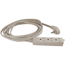 STANLEY® CordMax Home and Office 3-Outlet Grounded Indoor Extension Cord with Low-Profile Plug (9 Ft.; Beige)