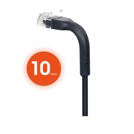 Intellinet Network Solutions® CAT-6 U/UTP FlexiBoot Slim Network Patch Cable, 10 Pack (5 Ft.; Black)