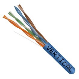 Vertical Cable CAT-6 23-AWG UTP CMP-rated Copper Splineless Cable, 1,000-Ft Pull Box (Blue)