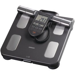 Omron® 330-Lb. Capacity Digital Bathroom Scale with LED Display, Full-Body Sensing Composition, BMI, Body Age, Visceral Fat, FSA/HSA Eligible