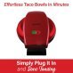 Brentwood® TS-257R 10-In. Electric Tortilla Taco Bowl Maker, Red