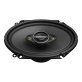 Pioneer® TS-A6881F 6-In. x 8-In. 350-Watt 4-Way Full-Range Coaxial Speakers Black and Gold, Max Power 2 Pack