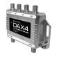 Antennas Direct DAX 4-Output TV Antenna Distribution Amplifier, Output to 4 TVs, CATV Systems, 4K 8K Ready - with Power Supply, Coaxial Cable (Silver)
