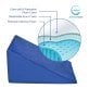 AllSett Health® Bed Wedge Memory Foam Incline Pillow (Blue)