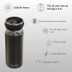 ASOBU® FC4G Double-Walled Vacuum-Insulated Stainless Steel Multi-Can Cooler Sleeve with Reusable Pocket Straw (Black)