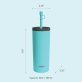 ASOBU® 20-Oz. Superb Sippy Cup Insulated Tumbler with Flexible Straw (Turquoise)