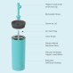 ASOBU® 20-Oz. Superb Sippy Cup Insulated Tumbler with Flexible Straw (Turquoise)