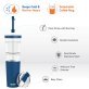 ASOBU® Marina See-Through Triton™ Tumbler with Flexible Straw (Blue)