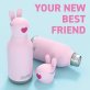 ASOBU® 16-Oz. Bestie Bottle Insulated Stainless Steel Water Bottle with Reusable Flexi Straw (Bunny)