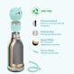 ASOBU® 16-Oz. Bestie Bottle Insulated Stainless Steel Water Bottle with Reusable Flexi Straw (Kitty)