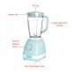 Brentwood® 2-Speed Retro Blender with 50-Ounce Plastic Jar