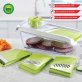 Brentwood® Mandolin Slicer with 5-Cup Storage Container and 4 Interchangeable Stainless Steel Blades