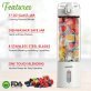 Brentwood® 50-Watt 17-Oz. Portable Battery-Operated USB-Chargeable Glass Blender (White)