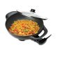 Brentwood® 13-Inch Non-Stick Flat-Bottom Electric Wok Skillet with Vented Glass Lid