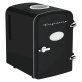 Frigidaire® 6+1-Can 48-Watt Retro Mini Portable Fridge with Top-Mounted Active-Cooling Can Holder (Black)