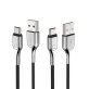 Cygnett® Charge and Sync Cable Armored 2.0 USB-C® to USB-A Cable, 3 Feet (Black)