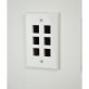 DataComm Electronics Multi-Port Standard-Size White Keystone Wall Plate (6 Port)