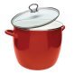 VASCONIA® 12-Qt. Enamel-on-Steel Stockpot with Glass Lid (Red)