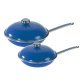 Vita® 4-Piece Enamel-on-Steel Covered Skillet Set (Blue)