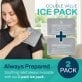 AllSett Health® Reusable Soft Gel Packs for Injuries with Velvet-Soft Fleece Fabric, 2 Pack (Gray)