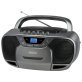 JENSEN® CD-590 1-Watt Portable Stereo CD and Cassette Player/Recorder with AM/FM Radio and Bluetooth® (Gray)