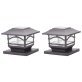 MAXSA® Innovations Mission-Style Solar Post Cap and Deck Railing Lights, 2 Pack (Dark Bronze)