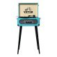 Victor® Andover Dual-Bluetooth® Belt-Drive 5-in-1 Suitcase-Style Record Player with Legs, VWRP-3200 (Turquoise)