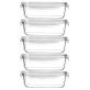 NutriChef 10-Piece Stackable Borosilicate Glass Food Storage Containers Set