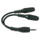 RCA 3.5-mm Male to 2 RCA-Female Stereo Headphone Y-Adapter, 3 In.