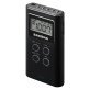 Sangean® Portable Pocket AM/FM Digital Clock Radio (Black)