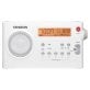 Sangean® PR-D7 Portable AM/FM Rechargeable Compact Digital-Tuning Radio (White)