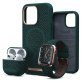 Njord byELEMENTS Icelandic Salmon Leather Case for Airpods® 3, Jörð Dark Green