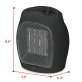 BLACK+DECKER™ 1,500-Watt-Max Desktop Ceramic Heater with Fan Setting (Black)