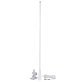 Tram® Pretuned VHF 3-dBd-Gain Marine Rachet-Mount 46-Inch Fiberglass Antenna with RG58 Cable and FME-Female Connector with PL-259 Adapter