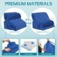 AllSett Health® 4-Piece Orthopedic Bed Wedge Pillows Set (Navy Blue)