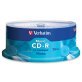 Verbatim® 40x 80-Minute CD-R with Branded Surface, 25 Pack