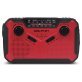 Dolphin® Audio R-100C DSP 10-Watt Portable 3-Band Emergency AM/FM/Weatherband Bluetooth® Radio with WaveSync™ and Multiple Charging Options (Red)