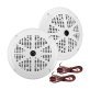 Pyle® Hydra Series 6.5-In., 120-Watt 2-Way Marine Speakers, White 2 Pack