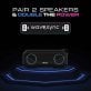 Dolphin® Audio DR-40 Diver Mini 20-Watt-Continuous-Power Bluetooth® Waterproof Portable Speaker with Lights and Speakerphone
