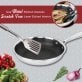 Brentwood® 8-In. and 9.5-In. 3-Ply Hybrid Non-Stick Stainless Steel Induction-Compatible Frying Pan Set