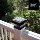 Home Zone Security® Outdoor Solar Post Cap Lights for 3.5-In. x 3.5-In. and 4-In. x 4-In. Posts, 2 Pack (Black)