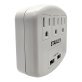 STANLEY® PlugMax 3-AC-Outlet and 2-USB-Plug Wall Tap