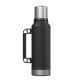 Outdoors Professional Stainless-Steel Termo Classic Vacuum Bottle with Carry Handle (47 Oz.; Black)